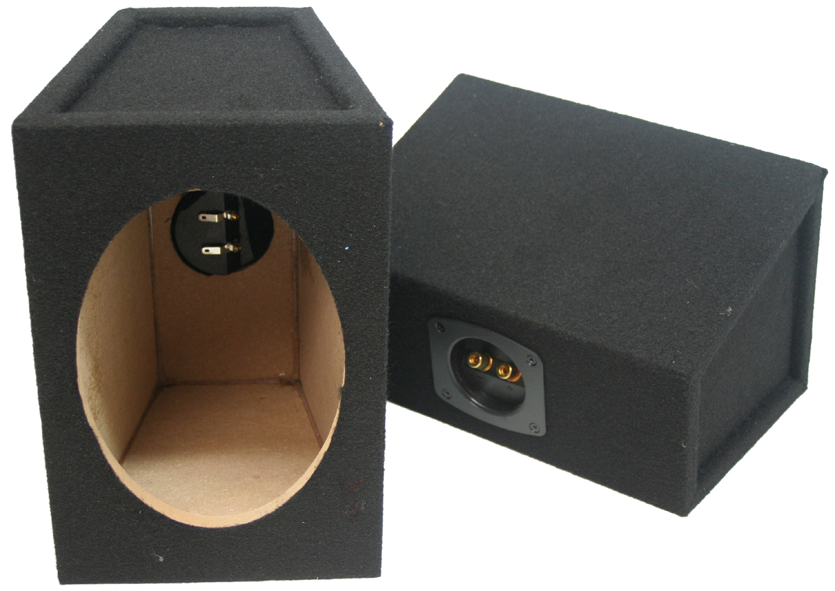 Inex Edge 6x9 3 way 200w Car Speakers with MDF 6x9 6 x 9 Speaker Box Enclosure Pair 