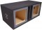 Dual Kicker Square 12" Slot Vented Paintable Baffle Universal Fit Sub Box Enclosure